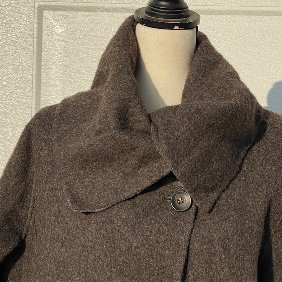 EILEEN FISHER Double Face Baby Alpaca Wool Coat L